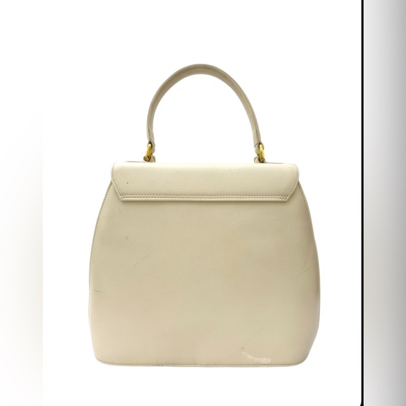 Authentic Givency White Cream Leather Handbag Made in Italy  D.PAT 896710 - Picture 2 of 16